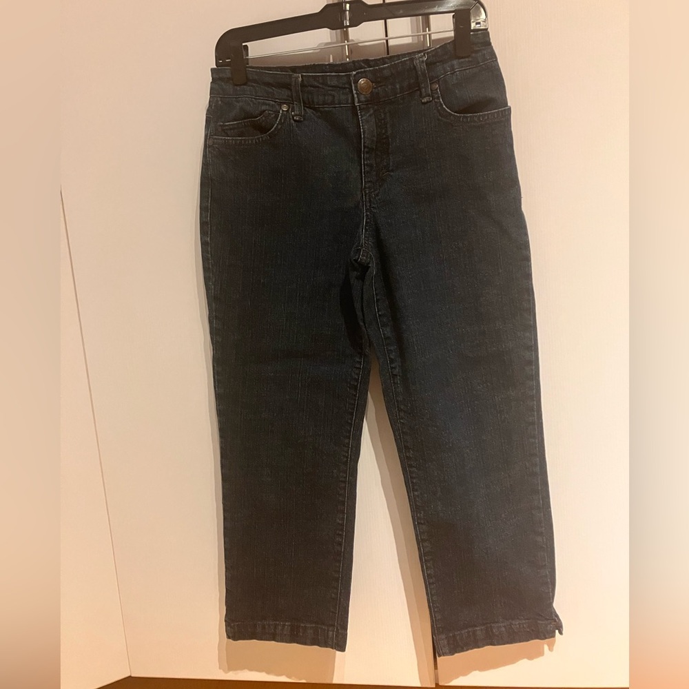 Anne Klein denim capri pants size 8